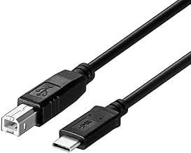 for iPhone 15 Printer Cable 6.6FT, USB B to USB C Printer Cord for MacBook Pro iPhone 16 Pro, Air, MIDI Cable for Yamaha Casio Digital Piano, MIDI Keyboard, DJ Controller, DAC to iPad
