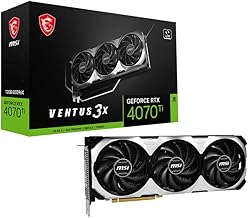 msi Gaming GeForce RTX 4070 Ti 12GB GDRR6X Extreme Clock: 2655 MHz 192-Bit HDMI/DP Nvlink TORX Fan 4.0 Ada Lovelace Architecture Graphics Card (RTX 4070 Ti Ventus 3X 12G)