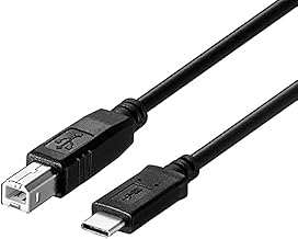 USB C to Printer Cable Compatible with iPad Air,MacBook Pro,MacBook Air M1,Mac Pro,iMac Pro Type C Printer Cord for Alesis VI25,M-Audio Oxygen 25,Akai MPD21,Pioneer DJ DDJ200 MIDI Cable