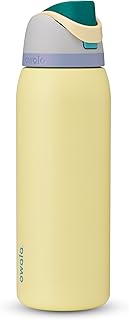 FreeSip Insulated Stainless Steel Water Bottle with Straw, BPA-Free Sports Water Bottle, Great for Travel, 40 Oz, Sunny Daze