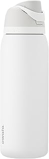 FreeSip Insulated Stainless Steel Water Bottle with Straw, BPA-Free Sports Water Bottle, Great for Travel, 40 Oz, Shy Marshmallow