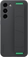 SAMSUNG Galaxy S23+ Plus Silicone Grip Phone Case, Protective Cover w/ Silky Smooth Texture, Detachable Strap, US Version, EF-GS916TBEGUS, Black
