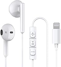 iPhone Headphones,Wired Lightning Headphones for iPhone 13 14 12 Pro Max MFi Certified Lightning Earbuds with Microphone & Volume Control for 11 XR SE