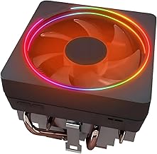CPU Wraith Cooler Prism Aluminum Heat Sink Copper Core Base 4-Pin PWM 95mm Fan Pre-Applied Thermal Paste Compatible with AMD Socket AM5 AM4 AM3 AM2 Ryzen 7 1700X 1800X 2700X 3700X 4700X 5700X Fan