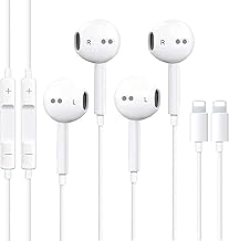 2Pack Headphones for iPhone Earbuds with Built-in Microphone & Volume Control, Wired Earphones Compatible with iPhone 14/13/12/11 Pro Max/Xs Max/XR/X/7/8 Plus