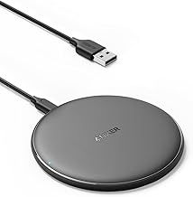 313 Wireless Charger (Pad), Qi-Certified, 10W Max Fast Charging for Samsung, Compatible with iPhone 16 Plus/15 Plus/14 Plus/12, AirPods (No AC Adapter, Not MagSafe Magnetic Charging Compatible)