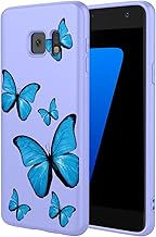 Phone Case for Galaxy S7 Case, Samsung S7 SM-G930 Case Cute Butterfly Pattern Protective Soft TPU Phone Cover for Samsung Galaxy S7 Purple Butterfly