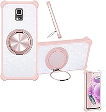 jioeuinly Case Compatible for Samsung Galaxy S5 Active Phone Case Cover [with 1* Tempered Glass Screen Protector] Hybrid Case[360°Ring Support, Magnetic] CX-03-FEN