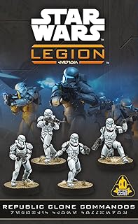 Star Wars: Legion Republic Clone Commandos - Elite Galactic Republic Unit, Tabletop Miniatures Game, Strategy Game for Kids and Adults, Ages 14+, 2 Players, 90 Min Playtime