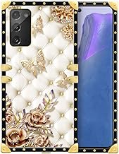 Compatible with Samsung Galaxy Note 20 Case,Luxury Soft TPU & Hard PC Back for Girls Women,Shockproof Protective Phone Cover for Galaxy Note 20,1 Diamond Butterfly