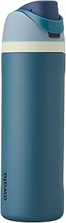 FreeSip Insulated Stainless Steel Water Bottle with Straw, BPA-Free Sports Water Bottle, Great for Travel, 24 Oz, Denim