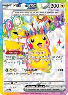 Pokemon - Pikachu ex 219/191 - Surging Sparks – Full Art Ultra Rare – Foil Card