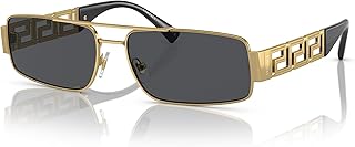 Man Sunglasses Gold Frame, Dark Grey Lenses, 60MM