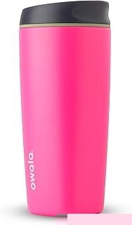 SmoothSip Insulated Stainless Steel Coffee Tumbler, Reusable Iced Coffee Cup, Hot Coffee Travel Mug, BPA Free, 20 oz, Pink (Watermelon Breeze)