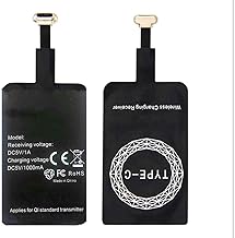 Wireless Charging Receiver Adapter with Qi Wireless Charging Receiver and Adapter Compatible with Google Pixel, Samsung, LG, and Other USB-C Android Phones USB Type-C