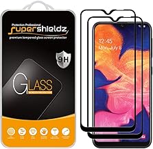 Supershieldz (2 Pack) Designed for Samsung (Galaxy A10E) Tempered Glass Screen Protector, (Full Screen Coverage) Anti Scratch, Bubble Free (Black)