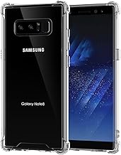 KIOMY Case for Samsung Galaxy Note 8 Shockproof Bumper Protective Cover Hybrid Design Hard PC Back + Flexible TPU Raised Bezel Transparent Slim Fit with Airbags Corners