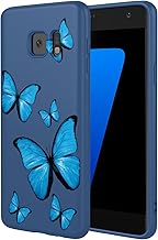 Phone Case for Galaxy S7 Case, SM-G930 Samsung S7 Case Cute Butterfly Pattern Design Slim Protective Soft TPU Bumper Phone Cover for Samsung Galaxy S7 Blue Butterfly