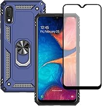 for Samsung A10E Case, Galaxy A10E Case with Screen Protector,Military Grade Protective Cases with Ring for Samsung Galaxy A10E(Blue)