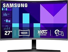 27-inch S3 (S39GD) FHD 100Hz Curved Monitor, Game Mode, Eye Saver Mode, Multiple Connectivity with HDMI Port, Built-in Speakers, LS27D396GANXZA, 2025