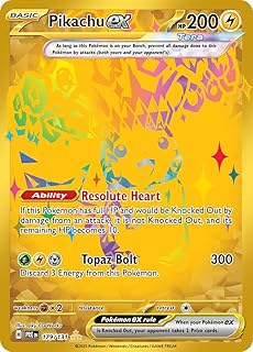 Pokemon - Pikachu ex 179/131 – Prismatic Evolution – Gold Card – Hyper Rare Etched Foil