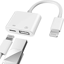 for Apple Certified Lightning Male to USB Female Adapter OTG and Charger Cable for iPhone 11 12 Mini max 7 8plus for Ipad air A Camera Memory Stick Flash Drive Cord Converter Charging Splitter