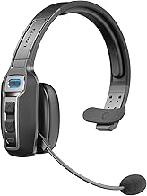 Bluetooth Headset with Microphone, Trucker Bluetooth Headset with AI Noise Cancelling & Mute Button, Wireless On-Ear Headphones 65 Hrs Working Time, for Trucker Home Office Remote Work Zoom