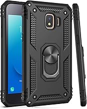Case for Samsung Galaxy J2 (Core/Pure/Shine/Dash/2019), Military Grade, Magnetic Car Mount, Kickstand, Protective Phone Cover (Black)