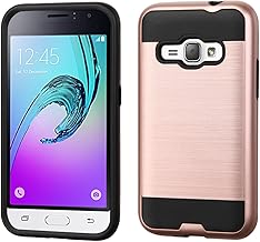 Samsung Galaxy J1 Case, Samsung Amp2 2016 Case, NEM Brushed Impact Resistant Protective Dual Layer Hybrid Armor Shockproof Anti Scratch Hard Cover Case for Samsung Galaxy J1 Amp 2 2016