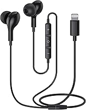 Guguearth for iPhone Headphones Earphones Earbuds Wired with Lightning Connector,Apple MFi Certified & Magnetic & Noise Isolating with Mic in-Ear Buds for iPhone 14 13 12 11Pro Max XR X XS 7 8 Plus
