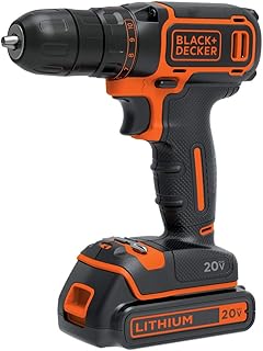 20V MAX Cordless Drill/Driver Kit with ‎Battery, Charger, and Double Ended Bit (BDCDD120C)