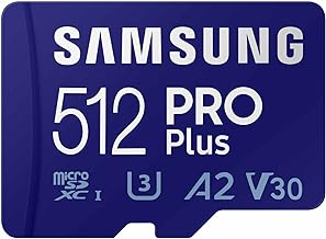 PRO Plus microSD Memory Card + Adapter, 512GB microSDXC, Up to 180 MB/s, Full HD & 4K UHD, UHS I, C10, U3, V30, A2, for Android Smartphones, Tablets, GoPRO, and DJI Drone (MB MD512SA/AM)