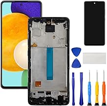 for Samsung Galaxy A52 5G Screen Replacement with Frame kit for Samsung A52 5G SM-A526U A526U1 A526B A526T A526V A526A A526W LCD Touch Digitizer Display Assembly with Repair Kits Black