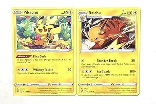 Raichu & Pikachu - Lost Origin Rare Pokemon Card Lot - 052/196 & 053/196