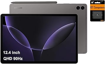Galaxy Tab S9 FE+ Plus Android Tablet (12.4” Touchscreen, 8GB RAM, 256GB Storage, Long Battery Life, S Pen, 1 Front Camera + 2 Rear Cameras, Lightweight Durable Design) SM-X610