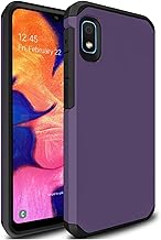 for Galaxy A10E Case, Shock Absorption Hybrid Double Layer Rubber Case Full-Body Protective Case Cover for Samsung Galaxy A10E (Purple)