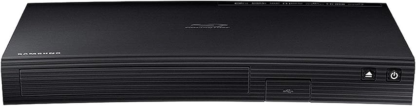 Samsung Blu-ray DVD Disc Player With 1080p Full HD Upconversion, Plays Blu-ray Discs, DVDs & CDs, Plus 6Ft High Speed HDMI Cable, Black Finish (Renewed)