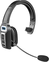 Trucker Bluetooth Headset, V5.2 Wireless Headset with Upgraded Microphone AI Noise Canceling, On Ear Bluetooth Headphone with Mute for Driver Office Call Center (Black)