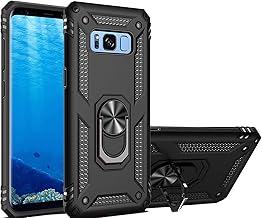 for Samsung Galaxy S8 Case, Dual Layer Protective Heavy Duty Armor Rugged for Galaxy S8 [Military-Grade] Protective，Magnetic Kickstand Car Holder Phone Case Black