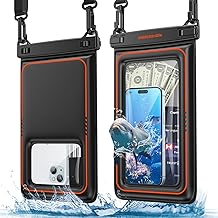 [UP to 9.5"]XL Size EXTRA Large Waterproof Phone Pouch Floating IPX8 Phone Case Dry Bag for iPhone 17 Air 16 15 14 Pro Max Samsung S25 Ultra, Travel Kayaking Beach Essentials - 2 Pack