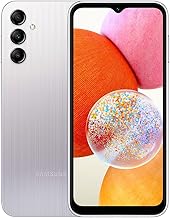 Samsung Galaxy A14 4G LTE (128GB + 4GB) Unlocked Worldwide (Only T-Mobile/Mint/Metro USA Market) 6.6" 50MP Triple Camera + (15W Wall Charger) (Silver (SM-A145M/DS))