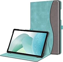 Fintie Case for Samsung Galaxy Tab A11+ Plus 11 Inch 2025/ A9+ Plus 2023, Multi-Angle Viewing Smart Stand Back Cover with Pocket Auto Wake/Sleep, Turquoise