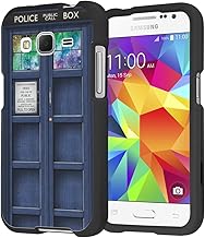 Galaxy Core Prime Case, Galaxy Prevail LTE Case, Capsule-Case Slim Fit Snap-on (Black) Hard Case for Samsung Galaxy Core Prime G360 S820L / Galaxy Prevail-LTE G360P - (Blue Phone Booth)