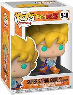 Pop Animation: Dragon Ball Z - SS Goku with Kamehameha Wave Multicolor, 3.75 Inches - Collectable Vinyl Figure - Gift Idea - Official Merchandise - Toys for Kids & Adults - Anime Fans