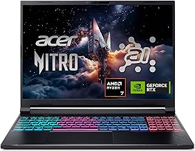 Nitro V 16S AI Gaming Laptop | AMD Ryzen 7 260 Processor | NVIDIA GeForce RTX 5060 Laptop GPU (572 AI Tops) | 16" WUXGA IPS 180Hz Display | 32GB DDR5 | 1TB Gen 4 SSD | Wi-Fi 6 | ANV16S-41-R2AJ