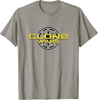 The Clone Wars Galactic Republic Emblem Text Logo T-Shirt