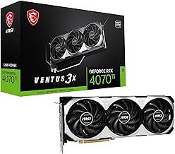 MSI Gaming GeForce RTX 4070 Ti 12GB GDRR6X Extreme Clock: 2655 MHz 192-Bit HDMI/DP Nvlink TORX Fan 4.0 Ada Lovelace Architecture Graphics Card (RTX 4070 Ti Ventus 3X 12G OC)