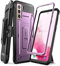 for Samsung Galaxy S22 Case with Stand (Unicorn Beetle Pro), [Built-in Belt-Clip] Heavy Duty Full-Body Dual Layer Rugged Kickstand Shockproof Protective Phone Case for Galaxy S22, Purple