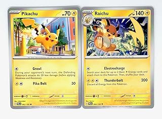Raichu 064/193 - Paldea Evolved - Pokemon Evolution Set - 2 Card Lot - Scarlet & Violet