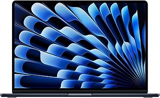 2026 MacBook Air 15-inch Laptop with M5 chip: Built for AI, 15.3-inch Liquid Retina Display, 24GB Unified Memory, 1TB SSD, 12MP Center Stage Camera, Touch ID, Wi-Fi 7; Midnight